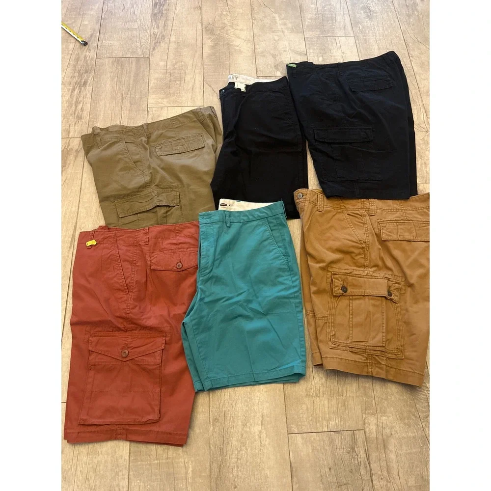 Old Navy Mens Cargo Shorts Size 36 Chino Cotton Blend Multiple Colors‎